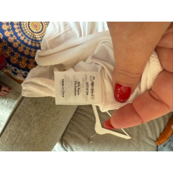 Universal Standard White Martha V-Neck Stovepipe Sleeve T-Shirt sz XL NWT - Picture 12 of 12